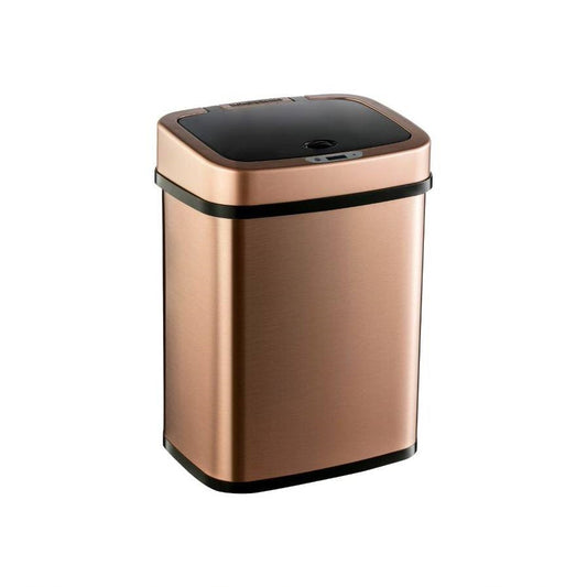 Small 3-Gallon Motion Sensor Touchless Stainless Steel Trash Can Gold