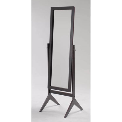 Modern Freestanding Full Length Bedroom Cheval Mirror in Espresso