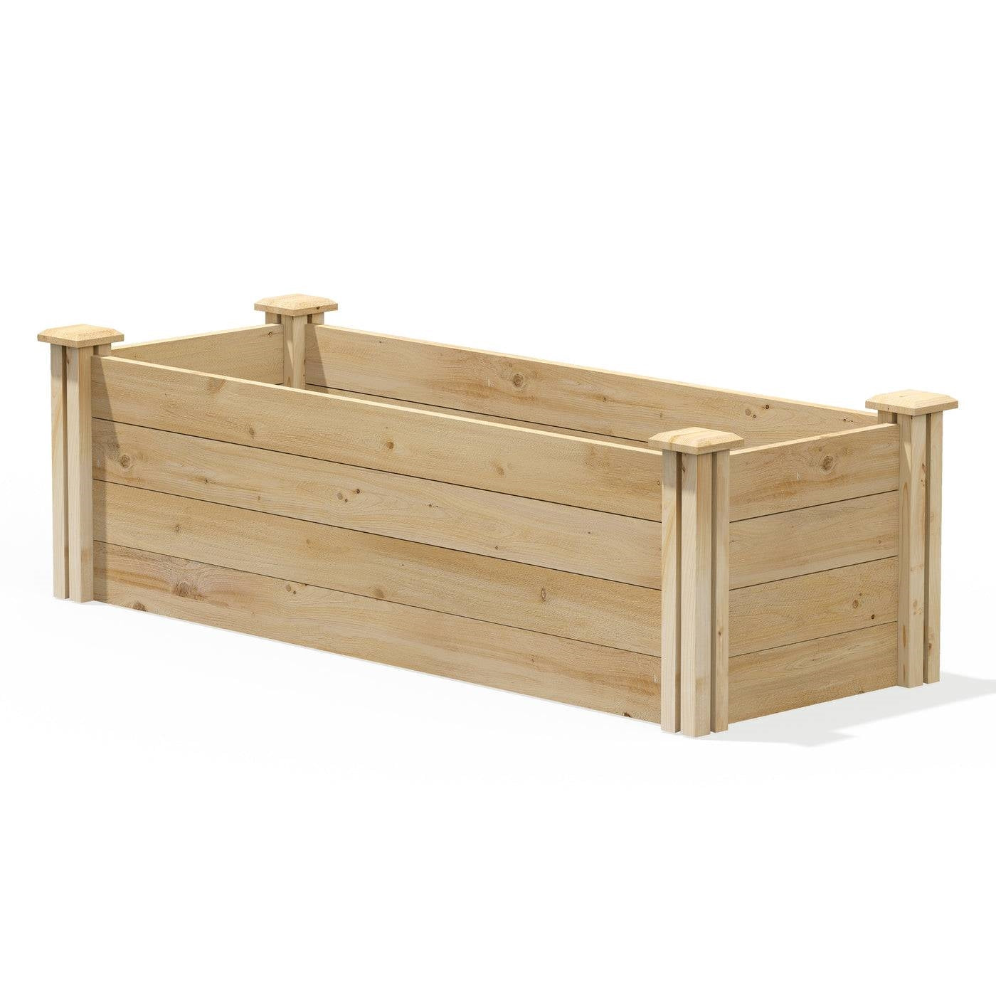 48 in x 16 in Tall Premium Cedar Wood Raised Garden Bed - Made in USA