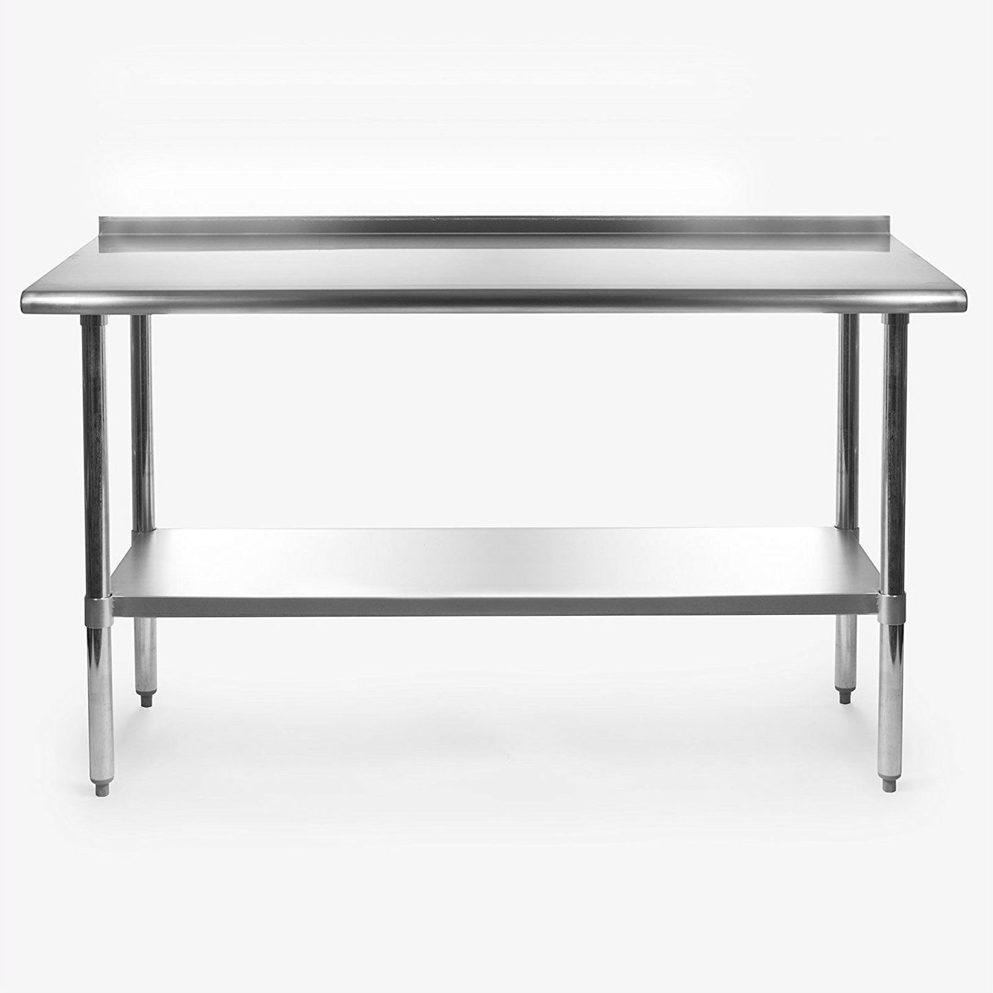 Stainless Steel 60 x 24 inch Heavy Duty NSF Certified Work Bench Prep Table with Backsplash