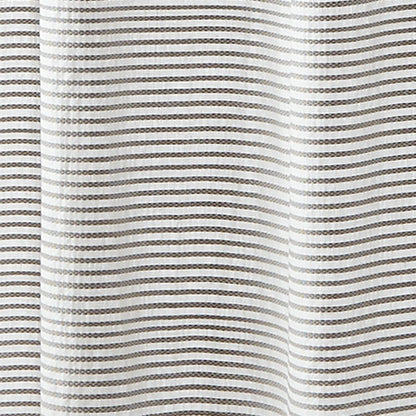 72-inch Grey and White Stripes Cotton Shower Curtain with Tassels