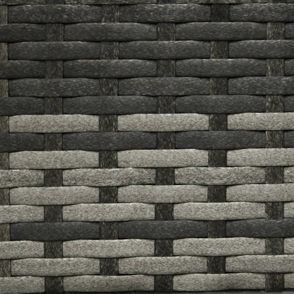 Grey Elevated Modern Rattan Wicker Raised Garden Planter Box