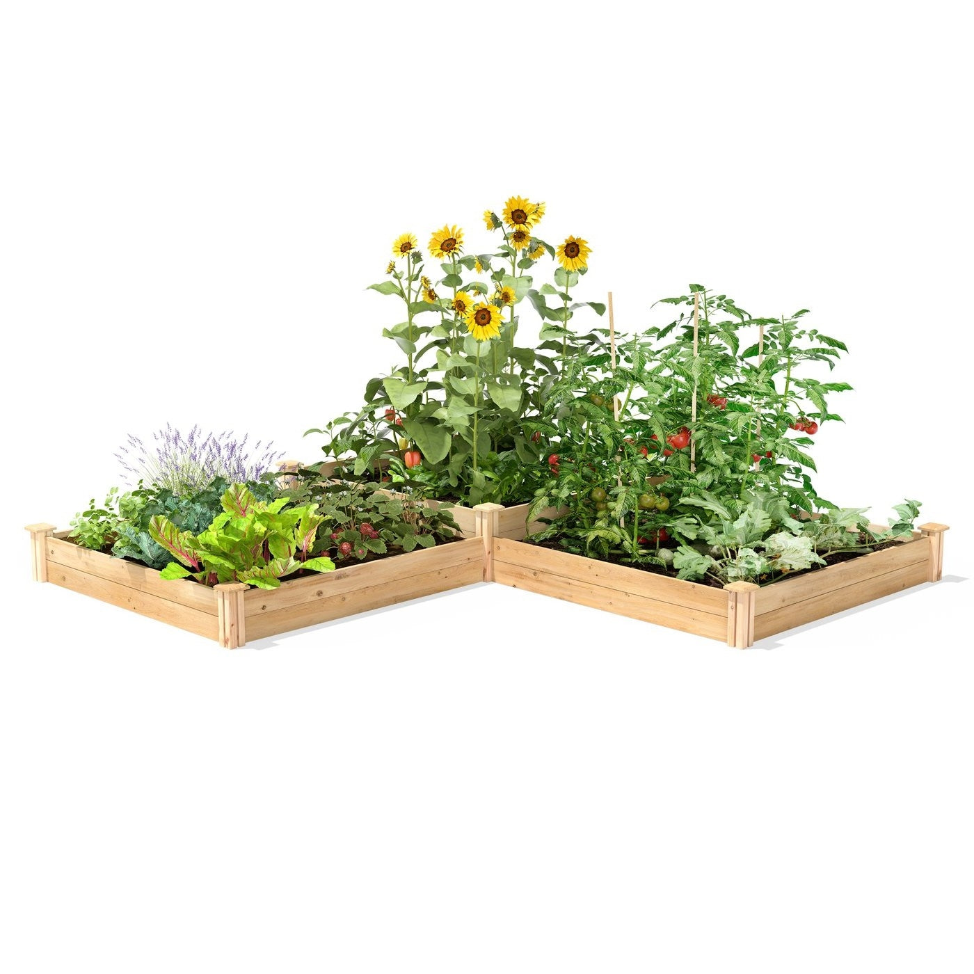 Farmhouse Cedar Raised Garden Bed 4 ft x 12 ft - Made in USA