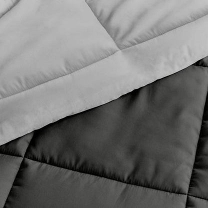 Twin/Twin XL 2-Piece Microfiber Reversible Comforter Set Grey