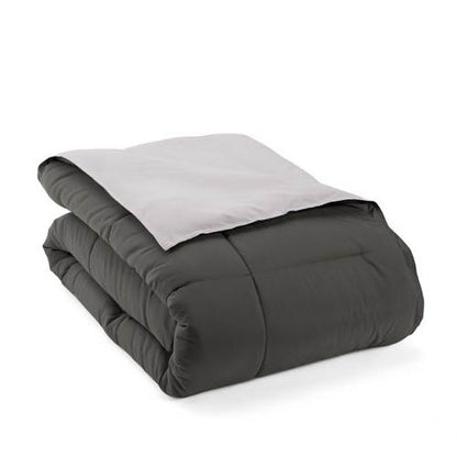 Twin/Twin XL 2-Piece Microfiber Reversible Comforter Set Grey