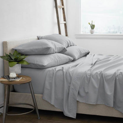 4 Piece Supreme Softness Wrinkle Resistant Microfiber/Polyester Sheet Set Grey, Twin XL