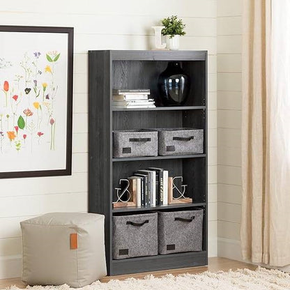 Four Shelf Eco-Friendly Bookcase in Grey Oak