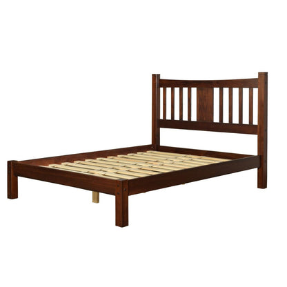 King Size FarmHouse Solid Wood Platform Bed in Cherry