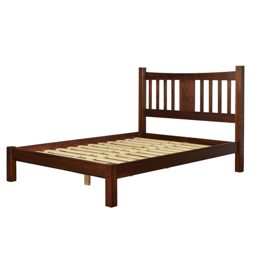 King Size FarmHouse Solid Wood Platform Bed in Cherry