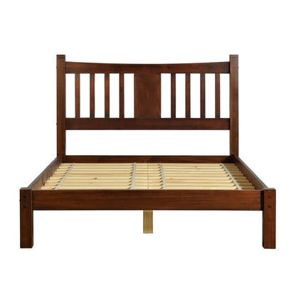 Queen Size FarmHouse Solid Wood Platform Bed in Cherry