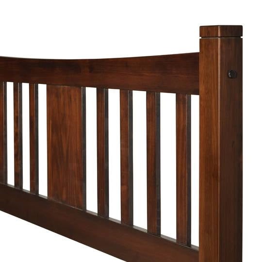 Queen Size FarmHouse Solid Wood Platform Bed in Cherry