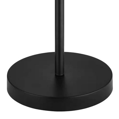 Modern 3-Light Floor Lamp in Black Metal Finish with White Plastic Shades