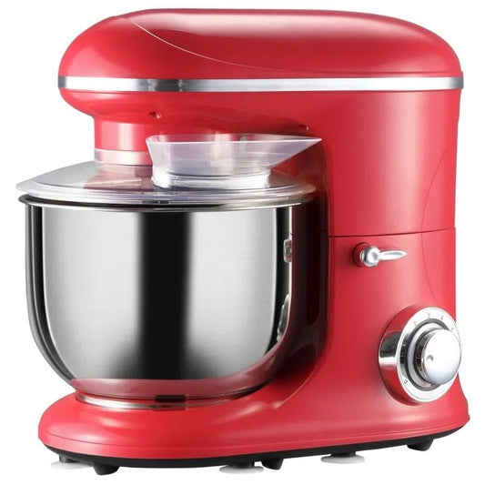 Red Stainless Steel Tilt 600W Electric Mixer 6QT