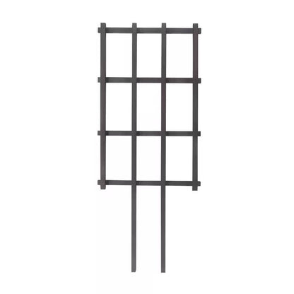 36-inch Outdoor Pine Wood Garden Trellis in Black Finish