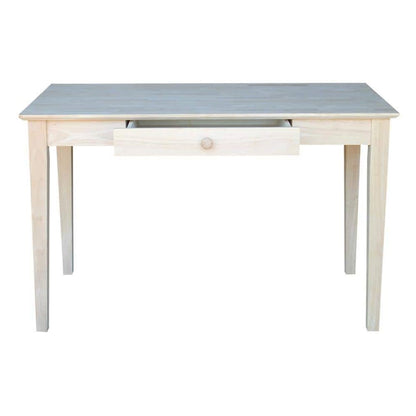 Unfinished Solid Wood Desk Laptop Computer Writing Table with Drawer