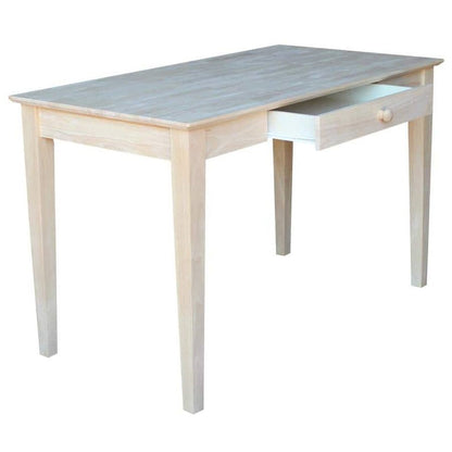Unfinished Solid Wood Desk Laptop Computer Writing Table with Drawer