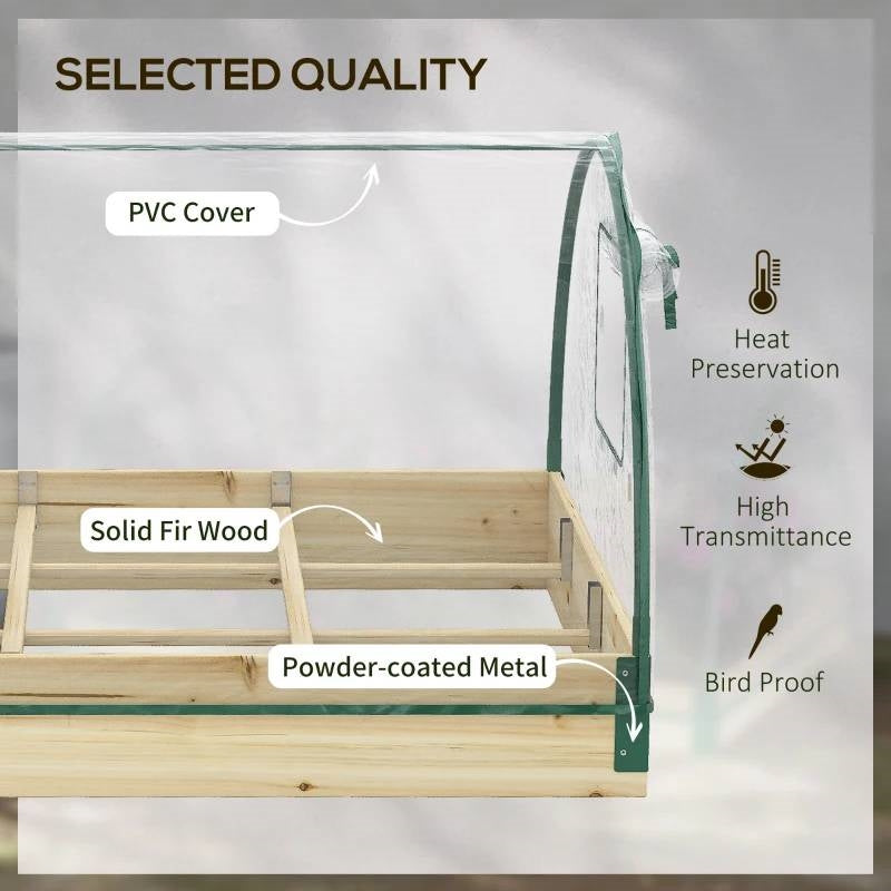 Mini Raised Garden Bed Greenhouse Combo
