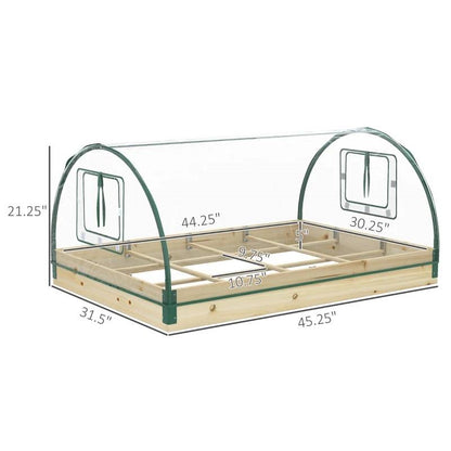 Mini Raised Garden Bed Greenhouse Combo