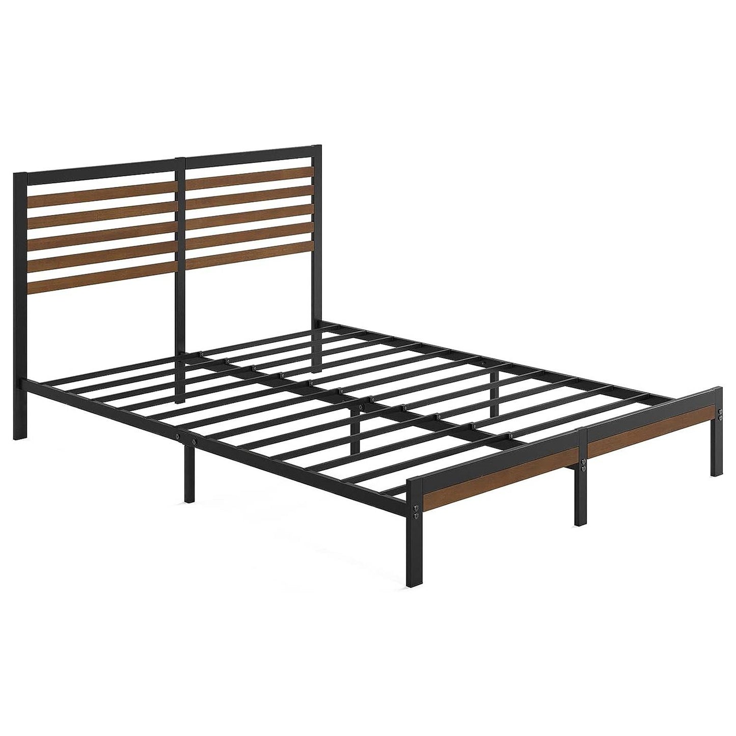 Queen Size Eco Friendly Bamboo Metal Platform Bed Frame