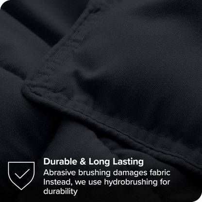 King/Cal King Size All Season Super Soft Down Alternative Comforter Set Black