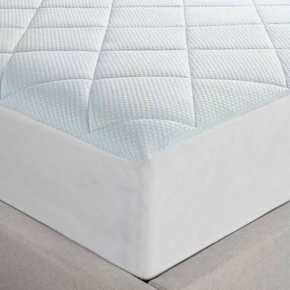 King size Washable Quilted Mattress Pad with Elastic Fitted Skirt
