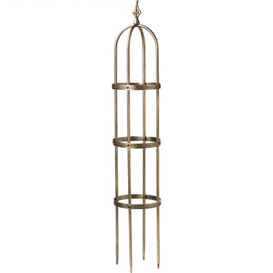 60-inch Copper Finish Steel Outdoor Garden Trellis Obelisk