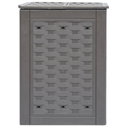 Set of 2 - Outdoor Garden 158 Gallon Compost Bin Set in Brown Plastic Rattan
