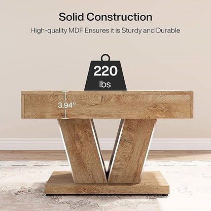 FarmHome Sturdy Crisscross Natural Wooden Coffee Table