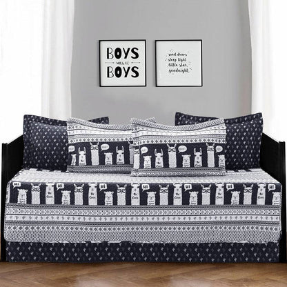Navy Llama Cactus 6 Piece Lightweight Daybed Cover Set
