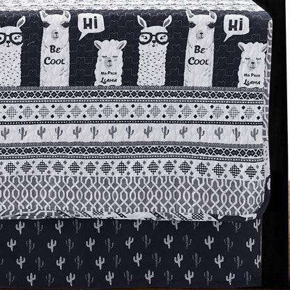 Navy Llama Cactus 6 Piece Lightweight Daybed Cover Set