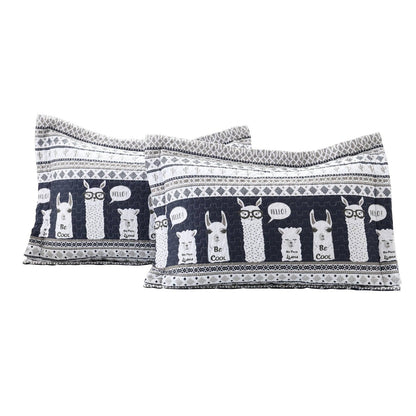 Navy Llama Cactus 6 Piece Lightweight Daybed Cover Set