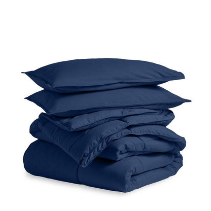 Full/Double Size All Season Super Soft Down Alternative Comforter Set Navy