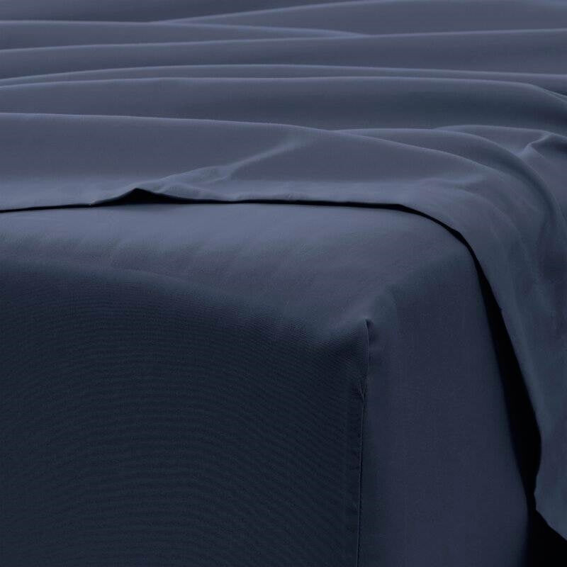 Twin, Navy 4 PCS Supreme Softness Wrinkle Resistant Microfiber/Polyester Sheet Set