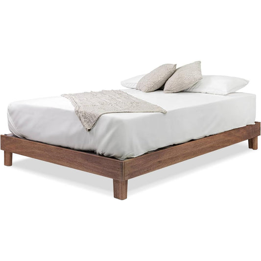 Full Size Made In USA Handmade Amish Heavy Duty Platform Bed Frame Oak