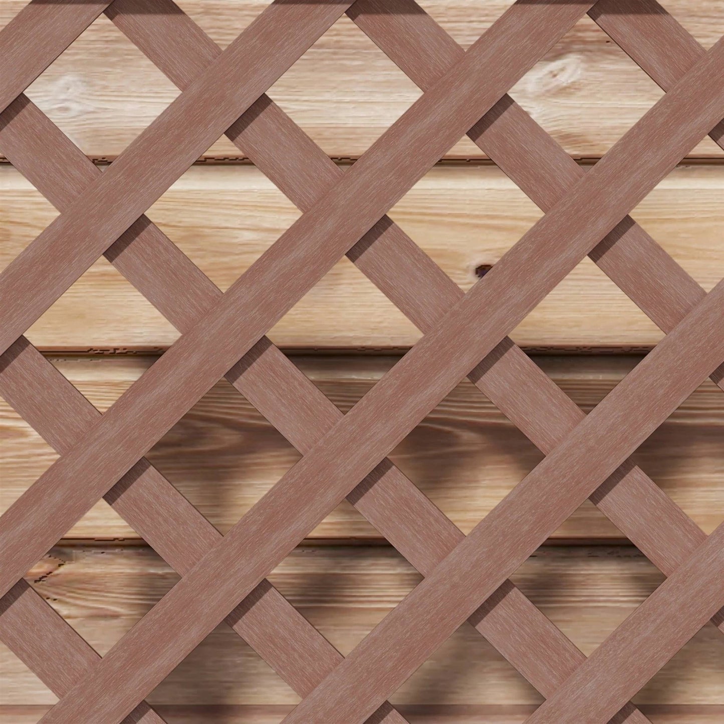 Outdoor Brown Wooden Lattice Trellis Raised Garden Bed Planter Box