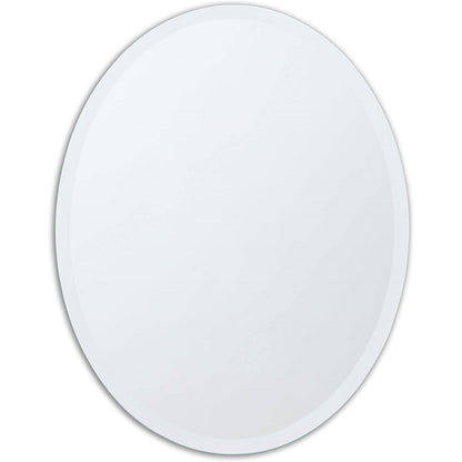Oval 36-inch Frameless Beveled Vanity Bathroom Bedroom Living Room Wall Mirror
