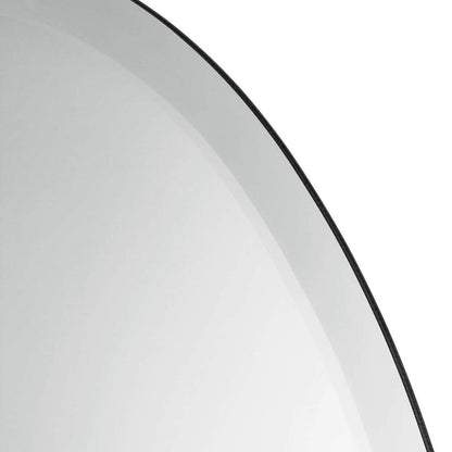 Oval 36-inch Frameless Beveled Vanity Bathroom Bedroom Living Room Wall Mirror