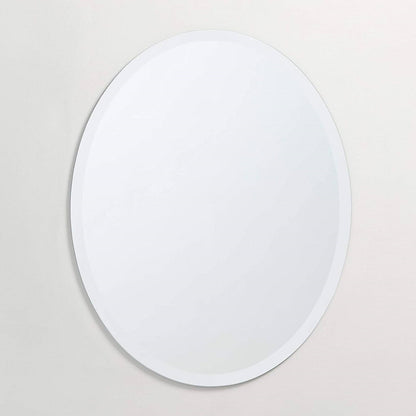 Oval 36-inch Frameless Beveled Vanity Bathroom Bedroom Living Room Wall Mirror