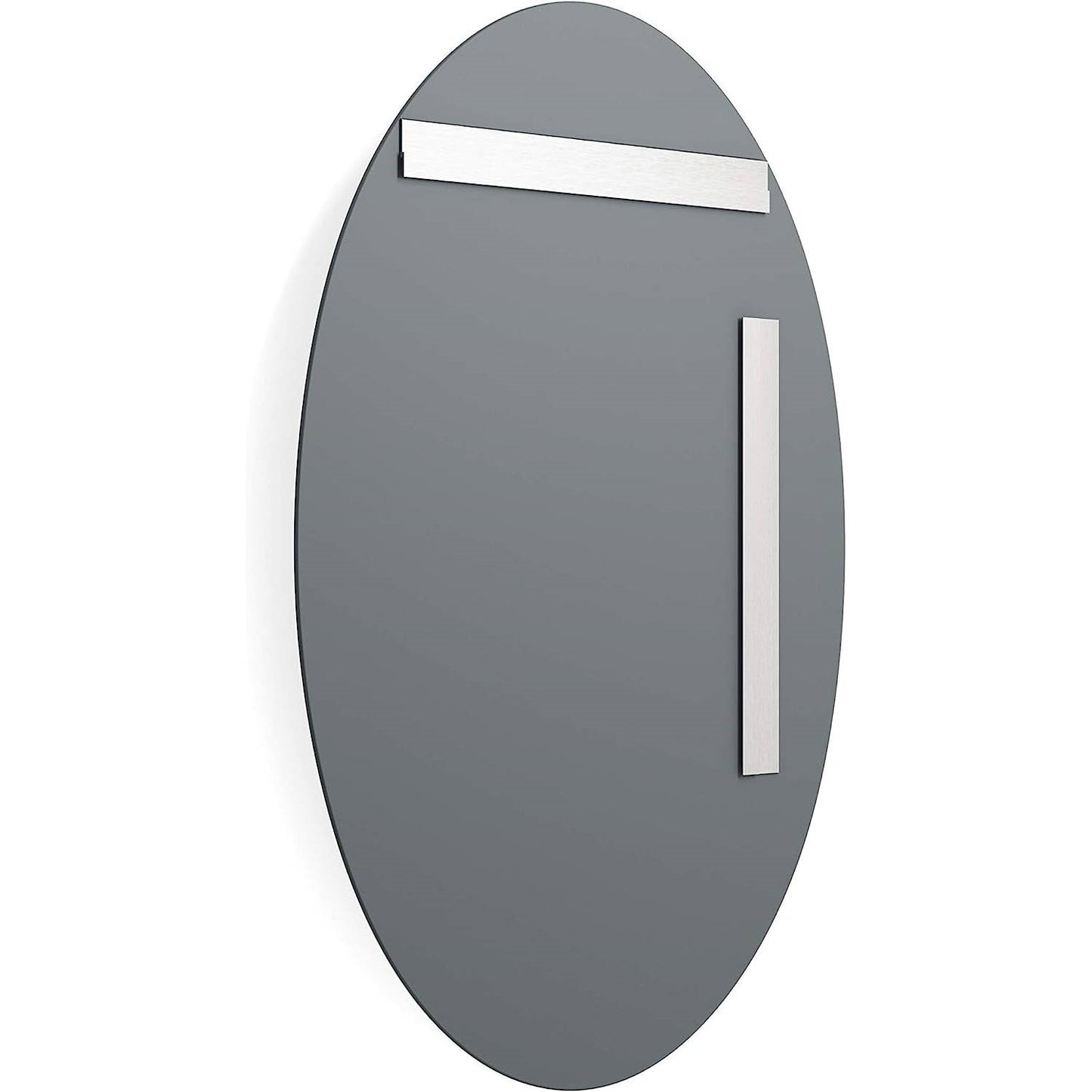 Oval 36-inch Frameless Beveled Vanity Bathroom Bedroom Living Room Wall Mirror