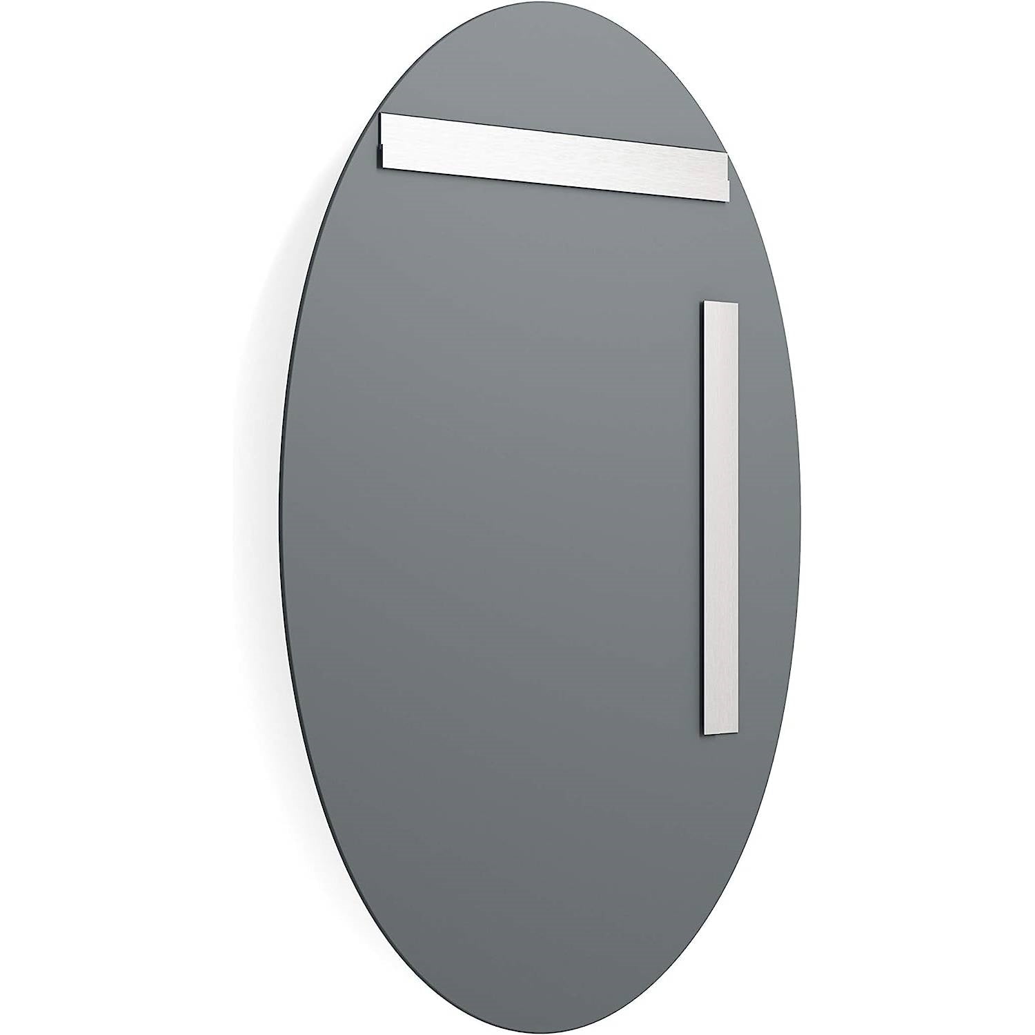 Oval 36-inch Frameless Beveled Vanity Bathroom Bedroom Living Room Wall Mirror