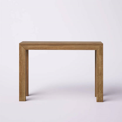 Solid Wood Modern Accent Console Table / Sofa Table in Medium Brown Pecan Finish