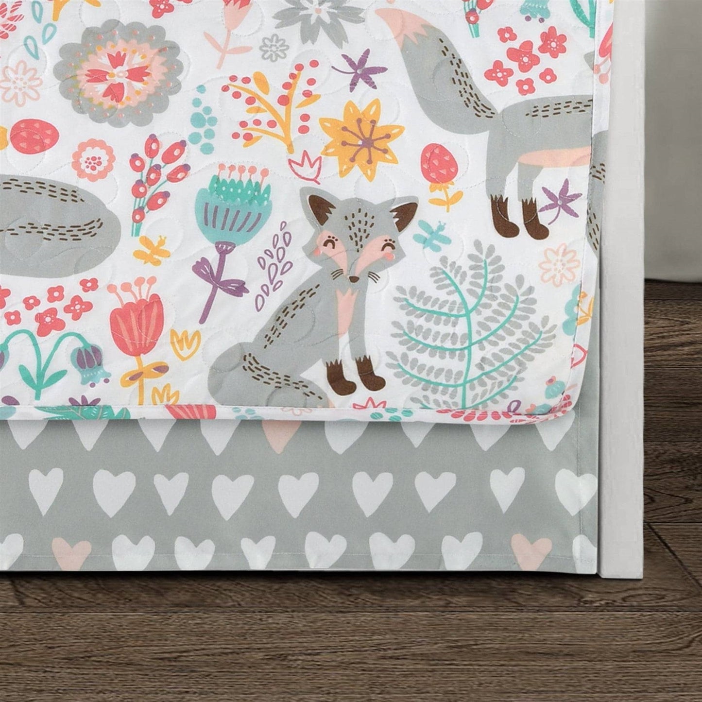 Pink/Grey 6 Piece Fox Daybed Cover Set