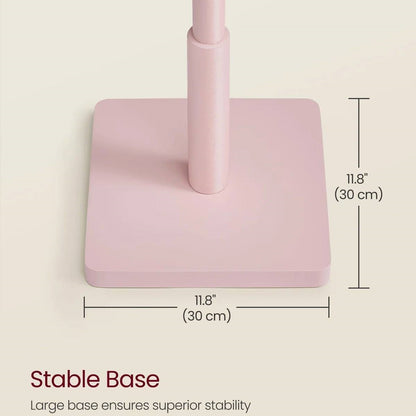 Modern Solid Wood Coat Rack Entryway Hall Tree Hat Stand in Pink