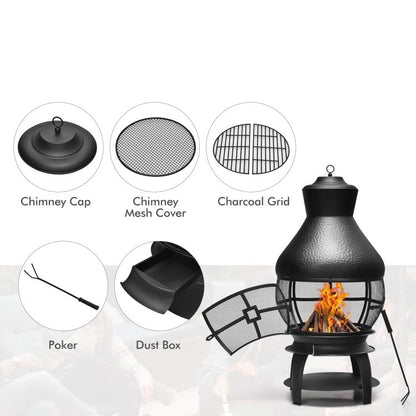 Portable Patio Wood Burning Chimenea Fireplace