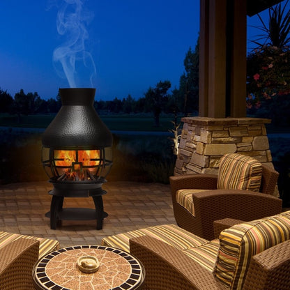 Portable Patio Wood Burning Chimenea Fireplace
