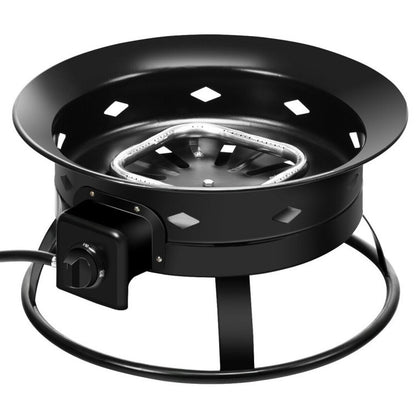 Portable Propane Gas Firebowl Fire Pit with Cover and Carry Kit