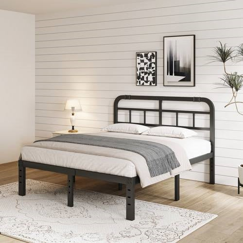 Queen Size Heavy Duty Platform Bed Frame w/ Headboard