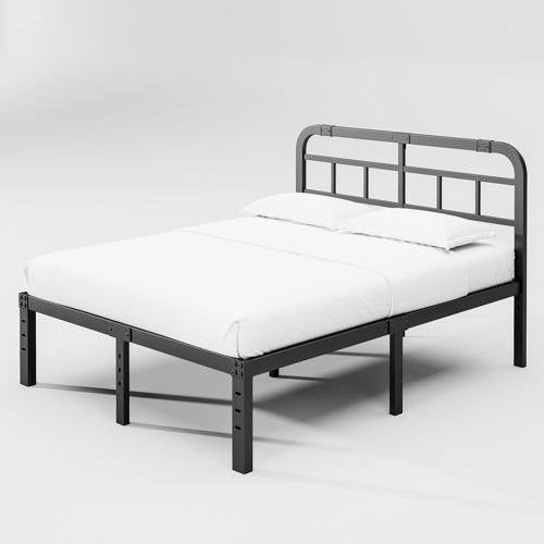 Queen Size Heavy Duty Platform Bed Frame w/ Headboard