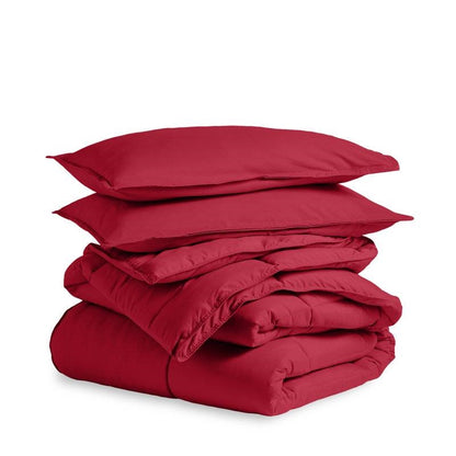 Twin Size All Season Super Soft Down Alternative Comforter Set Red