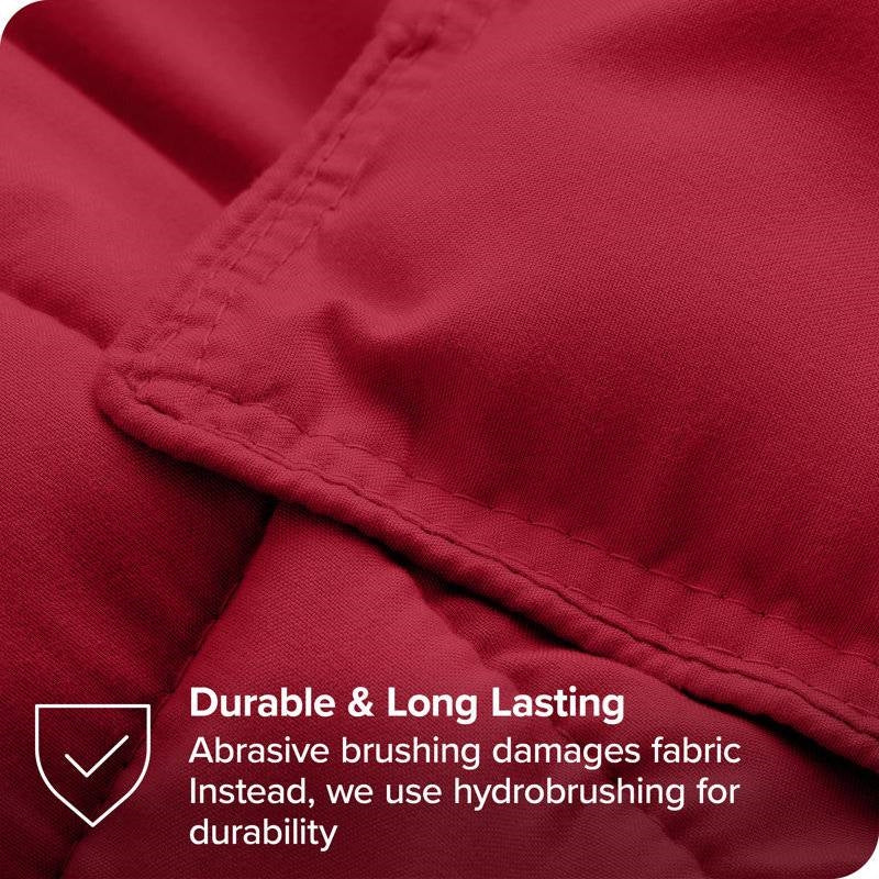 Twin Size All Season Super Soft Down Alternative Comforter Set Red